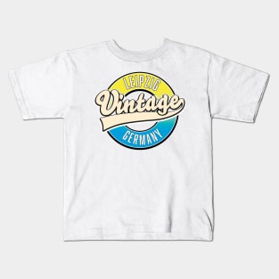 Leipzig vintage style logo Kids T-Shirt